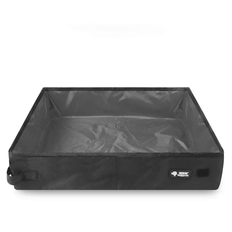 Portable Folding Travel Pet Litter Box – Waterproof Outdoor Foldable Cat Litter Potty for Cats & Small Dogs