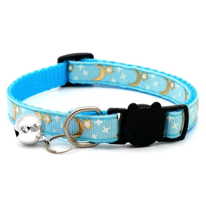 Colorful Pet Collar with Bell – Adjustable for Cats & Small Dogs