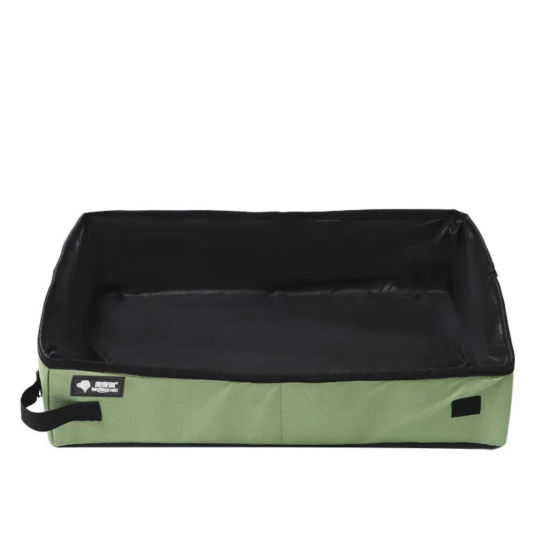 Portable Folding Travel Pet Litter Box – Waterproof Outdoor Foldable Cat Litter Potty for Cats & Small Dogs