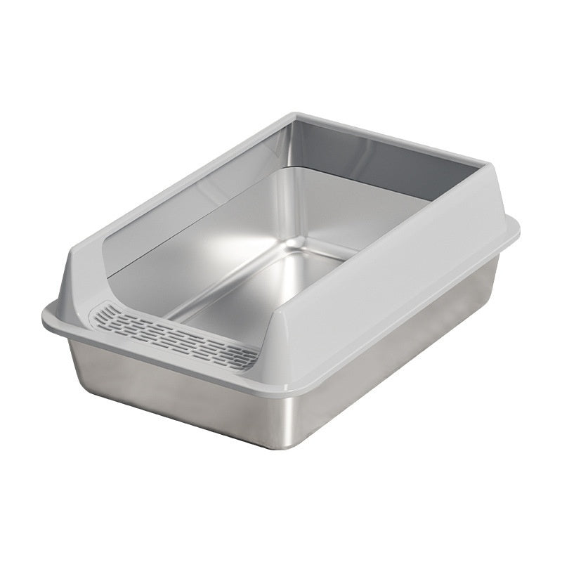 Large-capacity High-sided Semi-enclosed Cat Litter Box