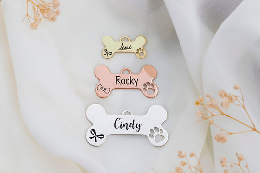 Personalized 925 Sterling Silver Pet ID Tag Charm | Unique Dog & Cat Collar Accessory